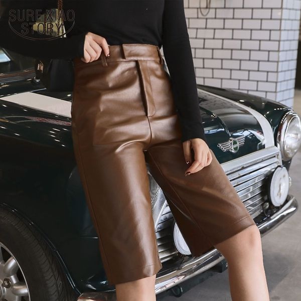 2021 spring plus size british style autumn winter women pu leather short high waist fashion trouser casual overalls streetwear 210309, White;black
2021 spring plus size british style autumn winter women pu leather short high waist fashion trouser casual overalls streetwear 210309, White;black