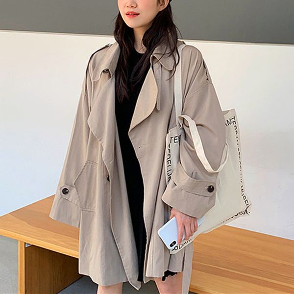 2021 new autumn winter women's trench sashes lace up outerwear england style loose solid female cardigan jk135 rq2n, Tan;black
2021 new autumn winter women's trench sashes lace up outerwear england style loose solid female cardigan jk135 rq2n, Tan;black