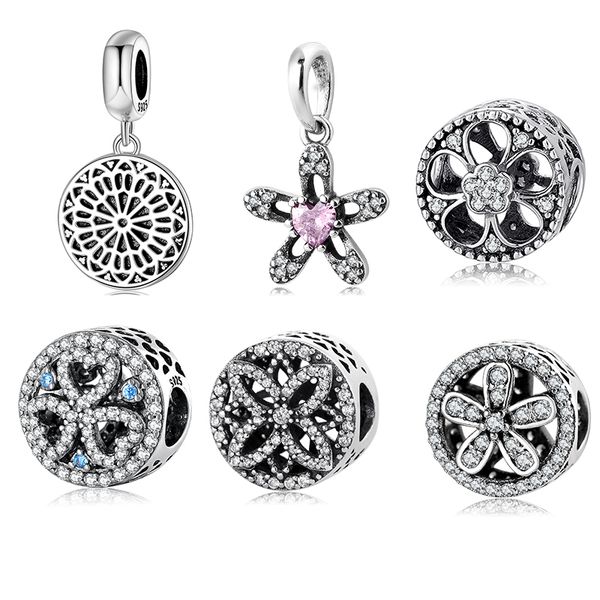 real 925 sterling silver hollow out sparking cz flower charm beads fit original european charm bracelet jewelry making q0531, Black
real 925 sterling silver hollow out sparking cz flower charm beads fit original european charm bracelet jewelry making q0531, Black