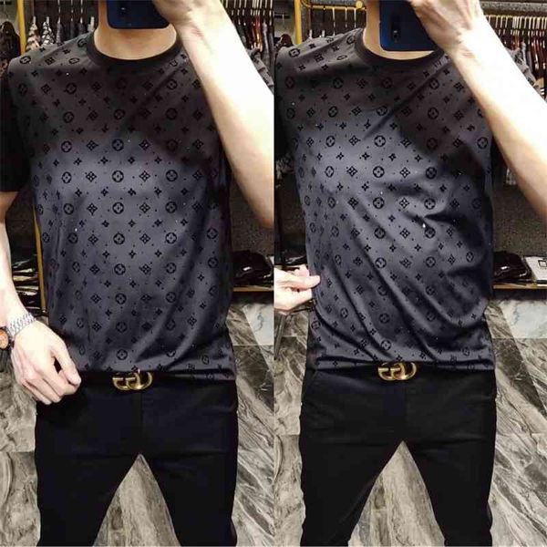 3698 men's summer personalized printing fashion short sleeve silky light breathable round neck t-shirt european men's wear, White;black
3698 men's summer personalized printing fashion short sleeve silky light breathable round neck t-shirt european men's wear, White;black
