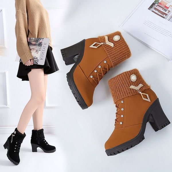2021 martin boots female british style student korean thick heel chelsea short women's sho winter psh, Black
2021 martin boots female british style student korean thick heel chelsea short women's sho winter psh, Black