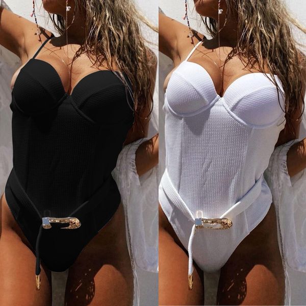 women 021 swimming pak push up a stuk taille-folded staal bikini badmode solid beachwear badpak shopping malls, White;black
women 021 swimming pak push up a stuk taille-folded staal bikini badmode solid beachwear badpak shopping malls, White;black