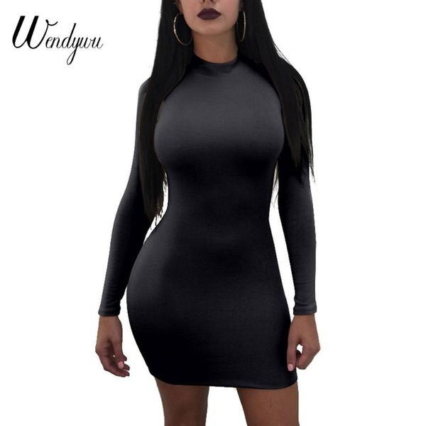casual dresses wendywu 2021 spring o-neck long sleeve back lace up solid black bodycon mini dress, Black;gray
casual dresses wendywu 2021 spring o-neck long sleeve back lace up solid black bodycon mini dress, Black;gray