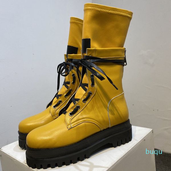 designer- platform boots leisure thick bottom leather ankle boot men women round toe short runway temperament shoe, Black
designer- platform boots leisure thick bottom leather ankle boot men women round toe short runway temperament shoe, Black