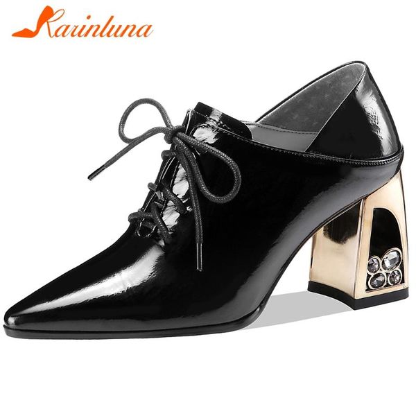 dress shoes karin brand fashion lady square heel elegant spring pumps genuine leather shoelace pointed toe women woman, Black
dress shoes karin brand fashion lady square heel elegant spring pumps genuine leather shoelace pointed toe women woman, Black