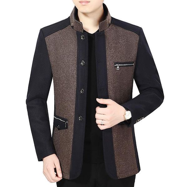 men's wool & blends coat men thick overcoats oat mens single breasted coats and jackets stand-up collar woolen cloth d145, Black
men's wool & blends coat men thick overcoats oat mens single breasted coats and jackets stand-up collar woolen cloth d145, Black