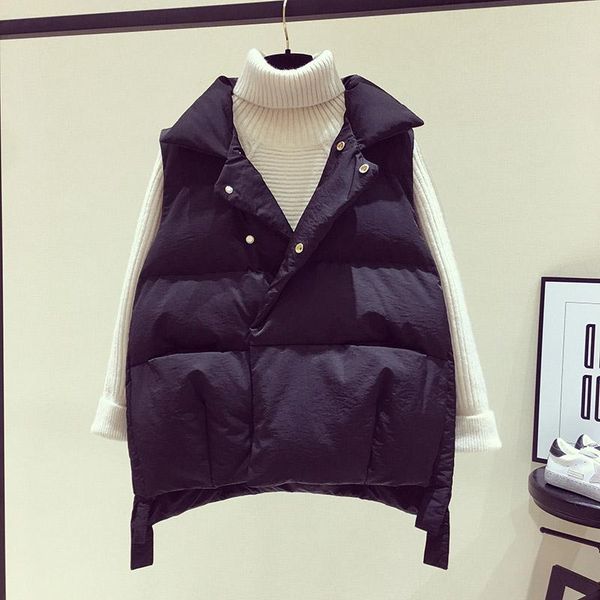 women's vests 2021 women black sleeveless vest winter warm plus size 2xl down cotton padded female veats collar waistcoat, Black;white
women's vests 2021 women black sleeveless vest winter warm plus size 2xl down cotton padded female veats collar waistcoat, Black;white