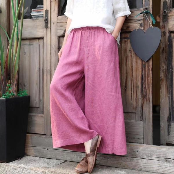 women's pants & capris women loose cotton linen solid color wide leg ladies elastic waist vintage flax trousers female 2021 summer, Black;white
women's pants & capris women loose cotton linen solid color wide leg ladies elastic waist vintage flax trousers female 2021 summer, Black;white
