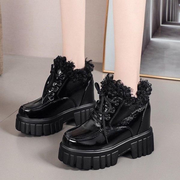 boots rimocy patent leather black platform women fashion lace up chunky ankle woman height increasing warm winter shoes
boots rimocy patent leather black platform women fashion lace up chunky ankle woman height increasing warm winter shoes