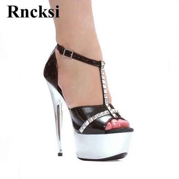 rncksi women ankle wedding party straps dress sandals 15cm high heels white platform night club pole dance girl's sandals, Black
rncksi women ankle wedding party straps dress sandals 15cm high heels white platform night club pole dance girl's sandals, Black