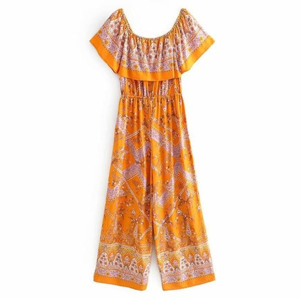 2021 summer orange strapless paisley flower print short sleeve wide leg jumpsuit holiday women boho adjust waist romper overalls, Red
2021 summer orange strapless paisley flower print short sleeve wide leg jumpsuit holiday women boho adjust waist romper overalls, Red