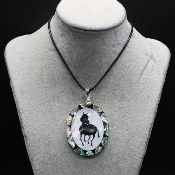 pendant necklaces natural shell pendent necklace fashion leather rope oval horse pattern charming for women gift, Silver
pendant necklaces natural shell pendent necklace fashion leather rope oval horse pattern charming for women gift, Silver