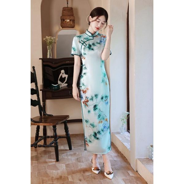ethnic clothing chinese traditional lady floral print qipao tight cheongsam elegant vintage button evenning party gown vestidos, Red
ethnic clothing chinese traditional lady floral print qipao tight cheongsam elegant vintage button evenning party gown vestidos, Red