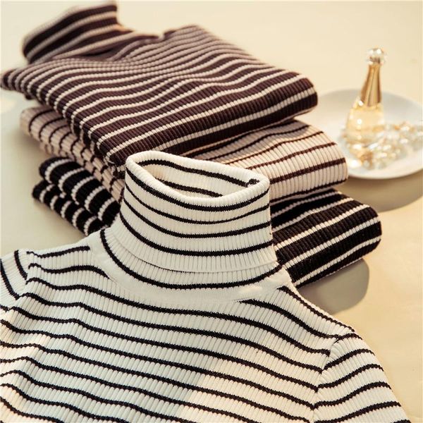 women's sweaters women turtleneck pullovers stripe white jumper knitting long sleeve loose female streetwear clothes autumn, White;black
women's sweaters women turtleneck pullovers stripe white jumper knitting long sleeve loose female streetwear clothes autumn, White;black