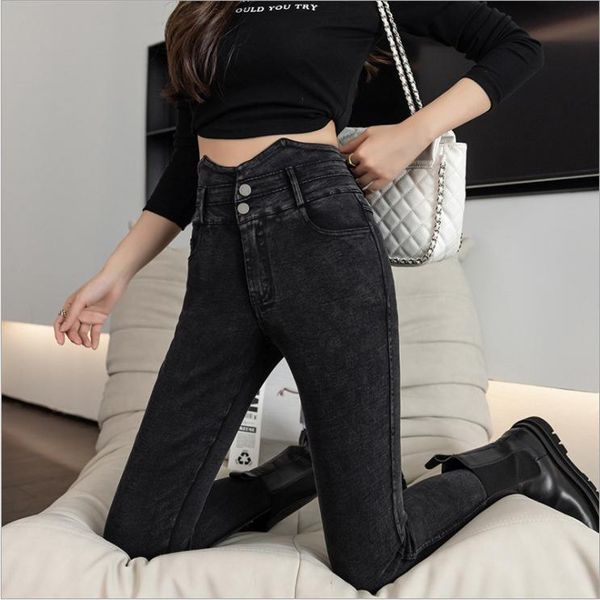 women's jeans women imitation cowboy magic small feet autumn and winter black woman high waist thin denim pencil pants, Blue
women's jeans women imitation cowboy magic small feet autumn and winter black woman high waist thin denim pencil pants, Blue
