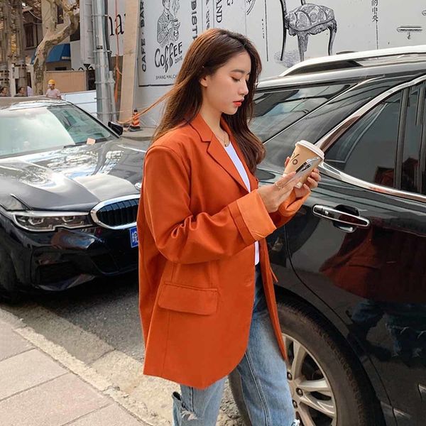 women's suits & blazers woman orange solid blazers engraved sleeve long coat pockests office lady casual balzer streetwear in autumn fa, White;black
women's suits & blazers woman orange solid blazers engraved sleeve long coat pockests office lady casual balzer streetwear in autumn fa, White;black
