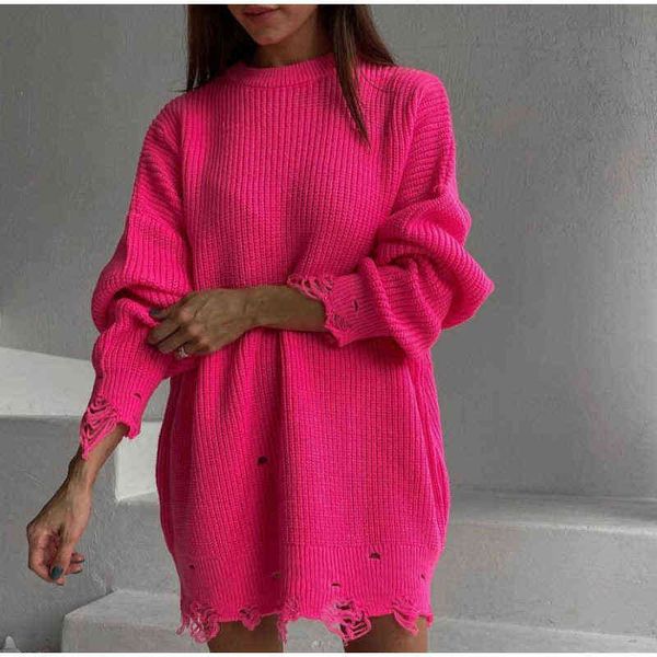 women's knitted sweater dress pink long sleeve hole ladies mini dresses fashion spring autumn female dress for new year 2022 g1214, Black;gray
women's knitted sweater dress pink long sleeve hole ladies mini dresses fashion spring autumn female dress for new year 2022 g1214, Black;gray
