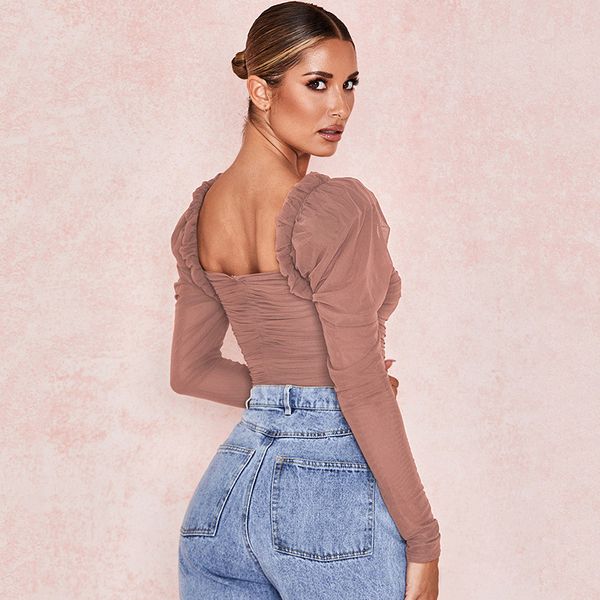 pleated mesh see through womens bodysuits long sleeve perspective ruffle jumpsuits women rompers playsuits fall 2019, White
pleated mesh see through womens bodysuits long sleeve perspective ruffle jumpsuits women rompers playsuits fall 2019, White