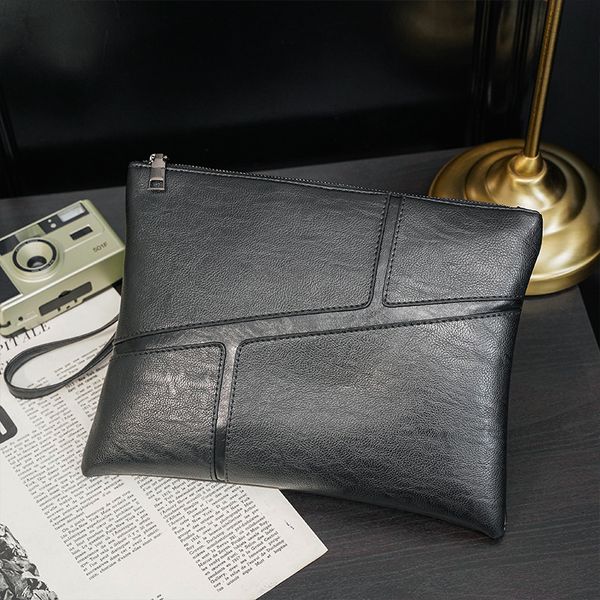 wallet business bag leisure korean splicing leather hand men's envelope file, Red;black
wallet business bag leisure korean splicing leather hand men's envelope file, Red;black