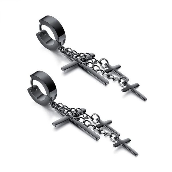 hoop & huggie 2021 punk small black crosses pendants drop earrings for men women vintage stainless steel earring hip hop jewelry wholesale, Golden;silver
hoop & huggie 2021 punk small black crosses pendants drop earrings for men women vintage stainless steel earring hip hop jewelry wholesale, Golden;silver