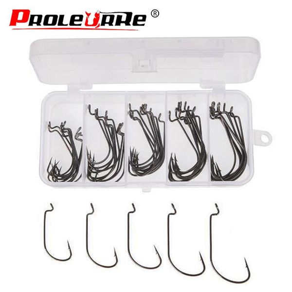 fishing hooks 50pcs wide gap worm jig crank big bass hook black high carbon steel barbed for soft lure
fishing hooks 50pcs wide gap worm jig crank big bass hook black high carbon steel barbed for soft lure