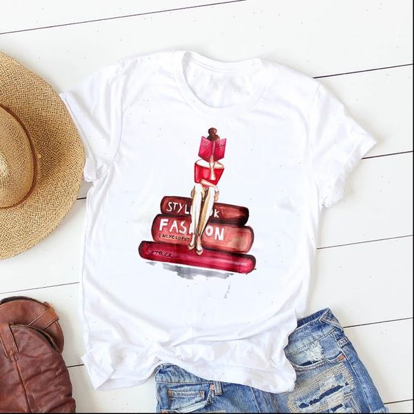 women lady t shirt reading book printed tshirt ladies short sleeve loose tee shirt women female clothes graphic t shirt, White
women lady t shirt reading book printed tshirt ladies short sleeve loose tee shirt women female clothes graphic t shirt, White