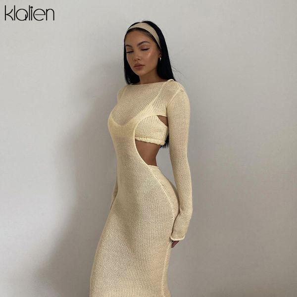 fashion hollow out two piece dress for women autumn new simple wild basic female streetwear y2k skinny long dress, Black;gray
fashion hollow out two piece dress for women autumn new simple wild basic female streetwear y2k skinny long dress, Black;gray