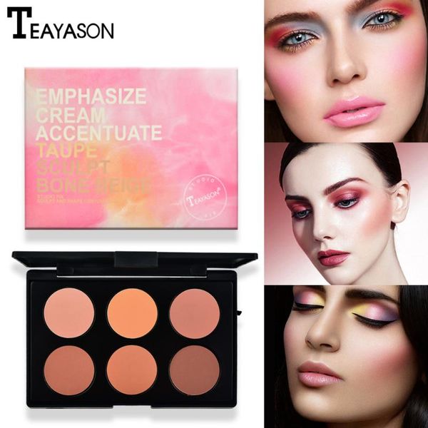 blush 6color plate repairing ruddy round matte naturally brightens complexion cosmestic long lasting highlighter pigments
blush 6color plate repairing ruddy round matte naturally brightens complexion cosmestic long lasting highlighter pigments