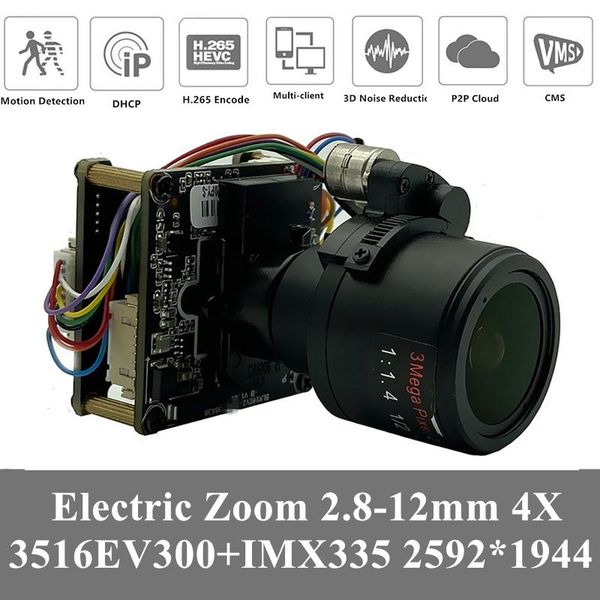 4pcs electric zoom 2.8-12mm 4x 5mp 3516ev300+imx335 ip camera module board 2592*1944 irc low illumination onvif cms xmeye p2p
4pcs electric zoom 2.8-12mm 4x 5mp 3516ev300+imx335 ip camera module board 2592*1944 irc low illumination onvif cms xmeye p2p
