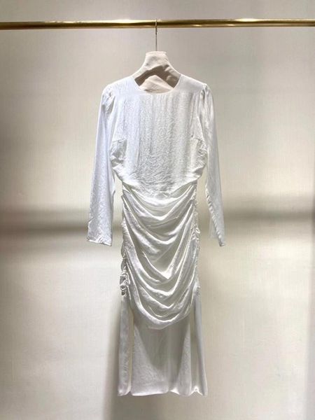 runway 2021 summer new silk party pleated dress women design long white / pink dress elegant, Black;gray
runway 2021 summer new silk party pleated dress women design long white / pink dress elegant, Black;gray
