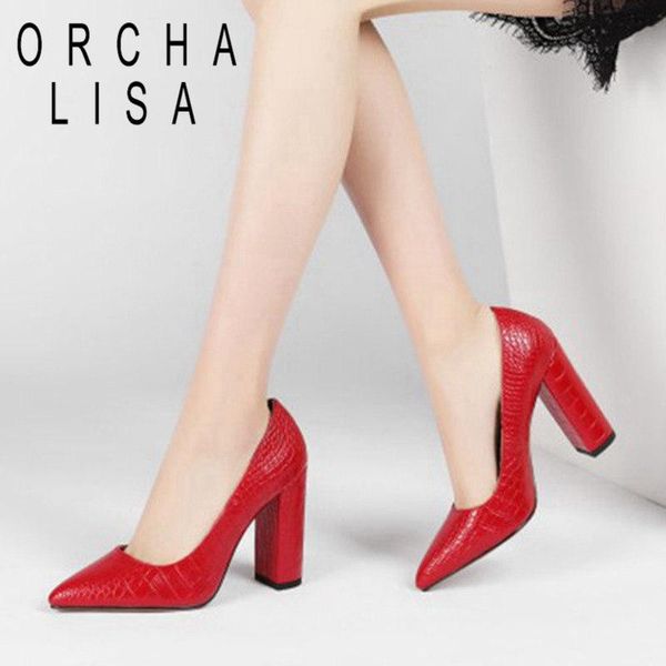 dress shoes orcha lisa 2021 women pumps pointed toe 10cm high block heels crocodile leather slip-on classic big size 43 b2484, Black
dress shoes orcha lisa 2021 women pumps pointed toe 10cm high block heels crocodile leather slip-on classic big size 43 b2484, Black