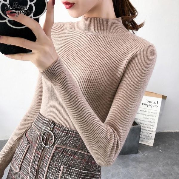 women's sweaters autumn winter turtleneck sweater knitted pullover 2021 bottoming slim jumper women casual warm pull femme 17350, White;black
women's sweaters autumn winter turtleneck sweater knitted pullover 2021 bottoming slim jumper women casual warm pull femme 17350, White;black