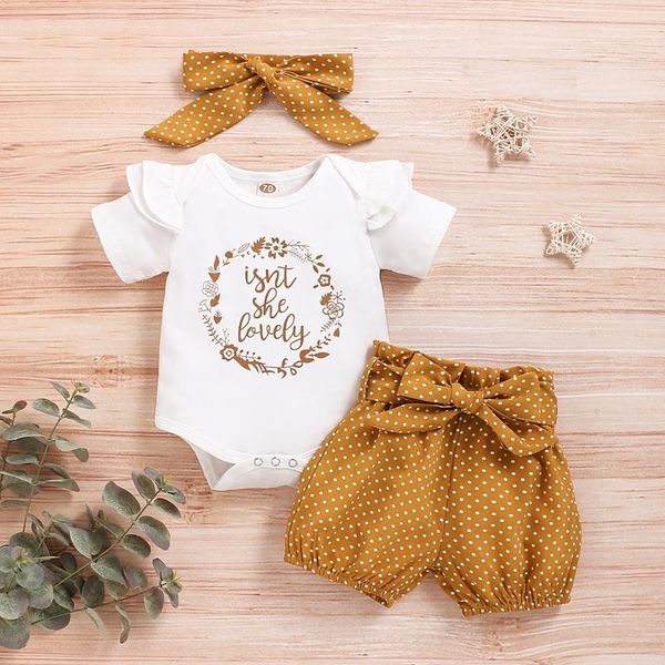 3pcs newborn baby girl set baby romper one piece shorts set summer girl clothes, White
3pcs newborn baby girl set baby romper one piece shorts set summer girl clothes, White
