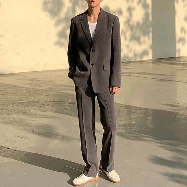 men's suits & blazers suit autumn single breasted + straight pants korean loose set and are sold separately, White;black
men's suits & blazers suit autumn single breasted + straight pants korean loose set and are sold separately, White;black