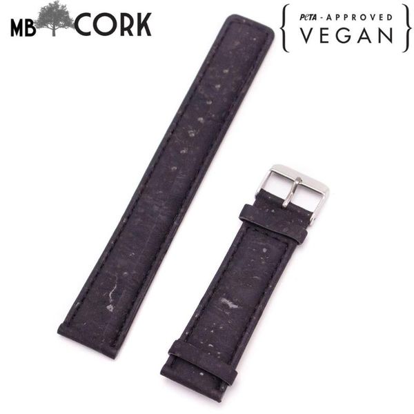 watch bands cork strap black with pu leather vegan men from portugal e-011, Black;brown
watch bands cork strap black with pu leather vegan men from portugal e-011, Black;brown
