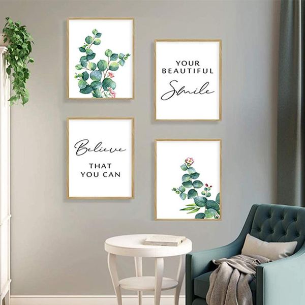paintings nordic green plant canvas painting eucalyptus leaves wall art motivational quotes poster for living room picture home decor
paintings nordic green plant canvas painting eucalyptus leaves wall art motivational quotes poster for living room picture home decor