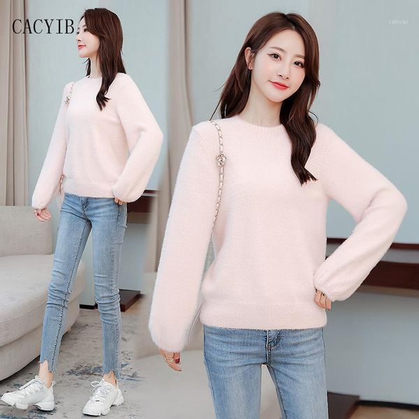 women's loose, sweet and fashionable outerwear underwear sweaters for autumn winter 2021. pullovers with round neck swea, White;black
women's loose, sweet and fashionable outerwear underwear sweaters for autumn winter 2021. pullovers with round neck swea, White;black
