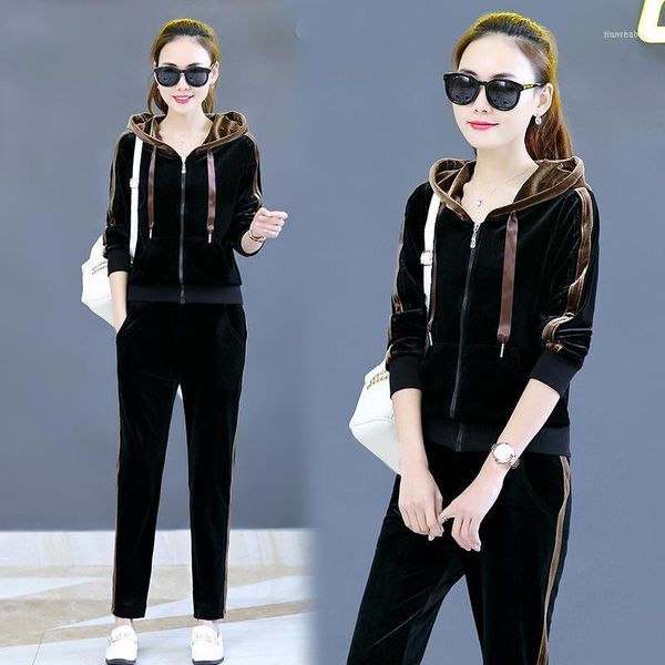 running sets 5xl women sport suit velvet autumn hoodie jacket loose jogging outfit leisure set sportswear tracksuit sweatshirt+pant1, Black;blue
running sets 5xl women sport suit velvet autumn hoodie jacket loose jogging outfit leisure set sportswear tracksuit sweatshirt+pant1, Black;blue