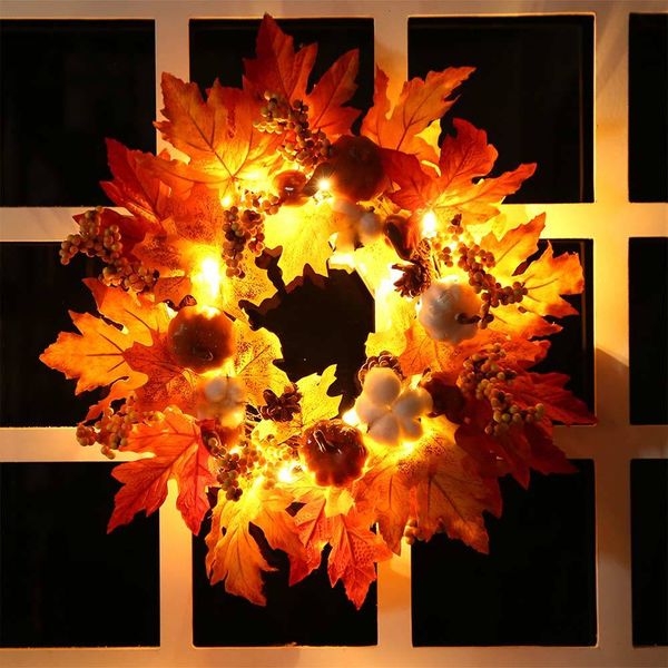 2021 new maple leaf pumpkin artificial wreath autumn theme thanksgiving day hanging decoration with led christmas lights nioq
2021 new maple leaf pumpkin artificial wreath autumn theme thanksgiving day hanging decoration with led christmas lights nioq