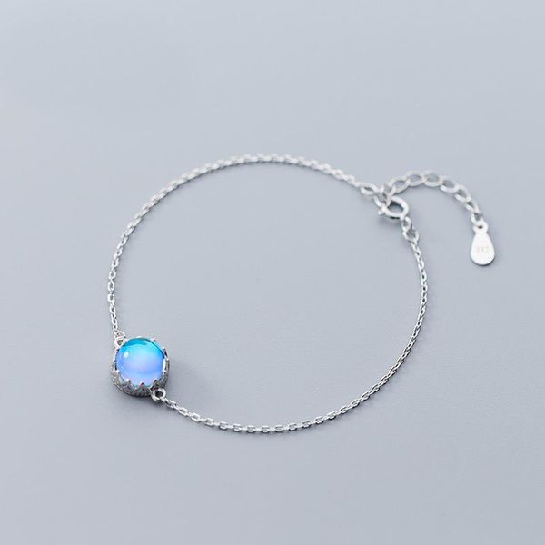 link, chain mloveacc blue bubble stone bracelet for women girls fashion 925 sterling silver jewelry, Black
link, chain mloveacc blue bubble stone bracelet for women girls fashion 925 sterling silver jewelry, Black