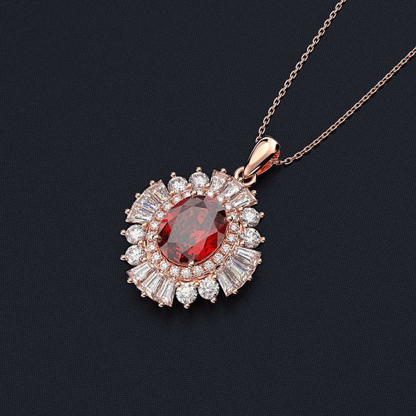 hbp fashion luxury jewelry 18k rose gold 8 * 10 red necklace inlaid with zircon, generous banquet accessories, Silver
hbp fashion luxury jewelry 18k rose gold 8 * 10 red necklace inlaid with zircon, generous banquet accessories, Silver