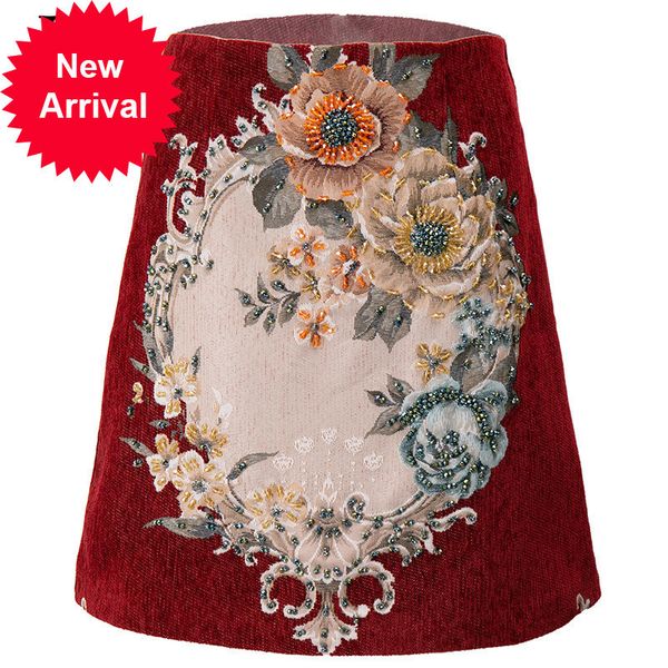 ld linda della autumn designer elegant red mini women's luxurious crystal beaded flower print vintage jacquard short skirt, Black
ld linda della autumn designer elegant red mini women's luxurious crystal beaded flower print vintage jacquard short skirt, Black