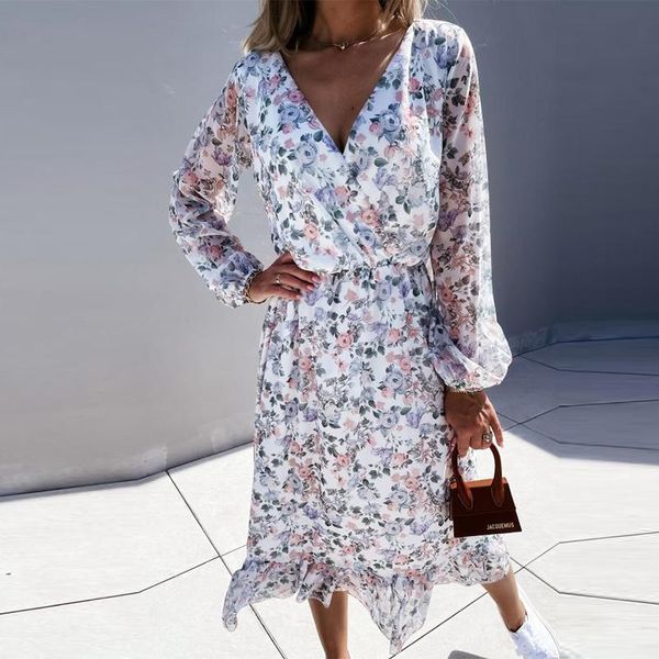 casual dresses 2021 spring autumn elegant women long sleeve party fashion floral printed midi dress ladies v-neck ruffle vestidos, Black;gray
casual dresses 2021 spring autumn elegant women long sleeve party fashion floral printed midi dress ladies v-neck ruffle vestidos, Black;gray