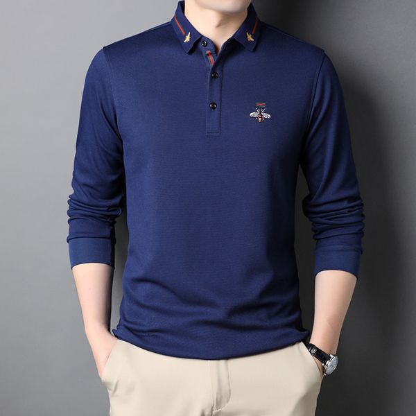 2021 autumn new men's cotton embroidery t-shirt youth lapel pullover long sve fit simple t-shirt men, White;black
2021 autumn new men's cotton embroidery t-shirt youth lapel pullover long sve fit simple t-shirt men, White;black