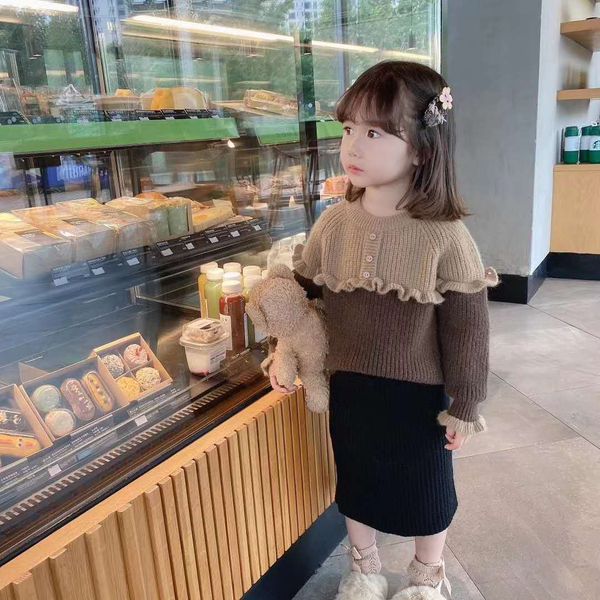 fashion kids sweater set autumn winter girls cashmere falbala long sweater +short skirt 2pcs toddler girls clothes suit, White
fashion kids sweater set autumn winter girls cashmere falbala long sweater +short skirt 2pcs toddler girls clothes suit, White
