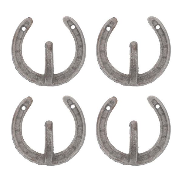 hooks & rails 4 pcs horseshoe shape hanging iron wall storage hangers retro 
hooks & rails 4 pcs horseshoe shape hanging iron wall storage hangers retro