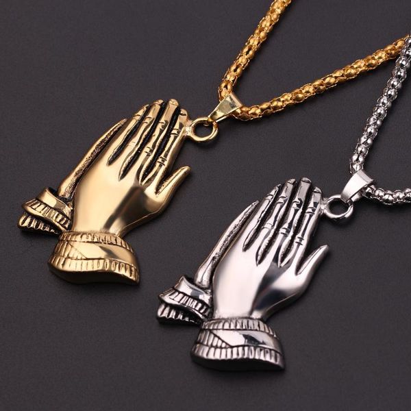 pendant necklaces christian hands crossed in prayer big necklace devout gesture sweater collar for women men follower charm chain jewelry, Silver
pendant necklaces christian hands crossed in prayer big necklace devout gesture sweater collar for women men follower charm chain jewelry, Silver