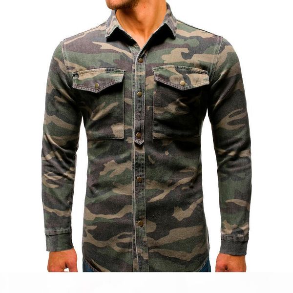 camouflage men denim shirt long sleeve casual cargo shirt with pocket blouse mens regular fit long sleeve, White;black
camouflage men denim shirt long sleeve casual cargo shirt with pocket blouse mens regular fit long sleeve, White;black