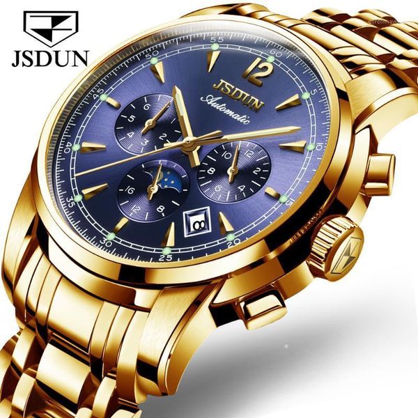 wristwatches jsdun automatic watch men mechanical watches sapphire stainless steel waterproof relogio masculino, Slivery;brown
wristwatches jsdun automatic watch men mechanical watches sapphire stainless steel waterproof relogio masculino, Slivery;brown