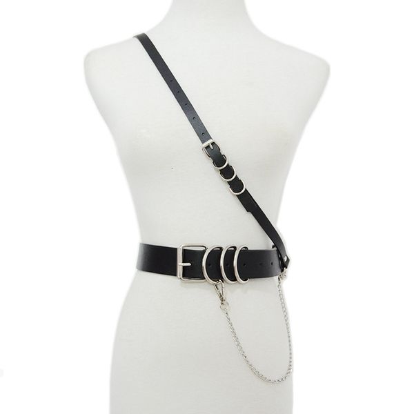 punk casual belt fashion personality suspender strap chain belt strap one body strap waist cover, Black;brown
punk casual belt fashion personality suspender strap chain belt strap one body strap waist cover, Black;brown